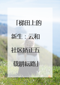 梯田上的新生：云和社区矫正五载耕耘路