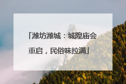 潍坊潍城：城隍庙会重启，民俗味拉满