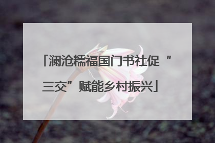 澜沧糯福国门书社促“三交”赋能乡村振兴
