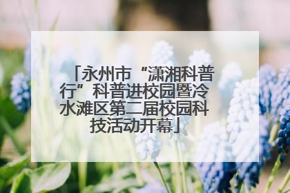 永州市“潇湘科普行”科普进校园暨冷水滩区第二届校园科技活动开幕