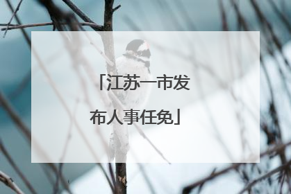 江苏一市发布人事任免