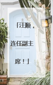 汪顺，连任副主席！