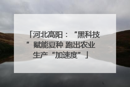 河北高阳：“黑科技”赋能夏种 跑出农业生产“加速度”