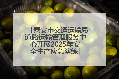 泰安市交通运输局道路运输管理服务中心开展2025年安全生产应急演练