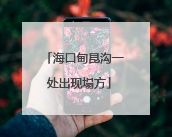 海口甸昆沟一处出现塌方