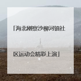 海北刚察沙柳河镇社区运动会精彩上演