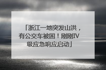 浙江一地突发山洪，有公交车被困！刚刚Ⅳ级应急响应启动