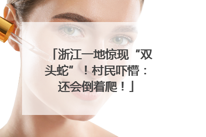 浙江一地惊现“双头蛇”！村民吓懵：还会倒着爬！