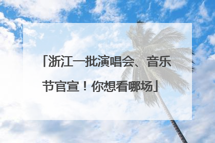 浙江一批演唱会、音乐节官宣！你想看哪场