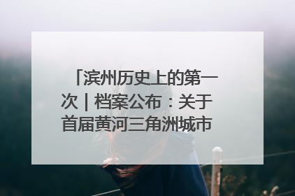 滨州历史上的第一次｜档案公布：关于首届黄河三角洲城市经济博览会暨发展论坛情况的总结报告
