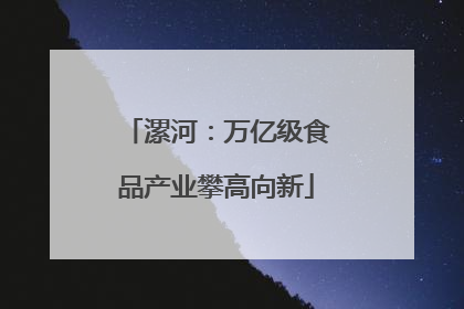 漯河：万亿级食品产业攀高向新