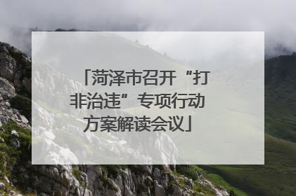 菏泽市召开“打非治违”专项行动方案解读会议