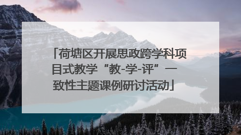 荷塘区开展思政跨学科项目式教学“教-学-评”一致性主题课例研讨活动