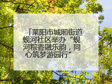 莱阳市城厢街道蚬河社区举办“蚬河粽香融乐韵，同心筑梦游园行” 主题游园会