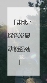 肃北：绿色发展动能强劲
