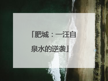 肥城：一汪自泉水的逆袭
