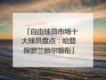 自由球员市场十大球员盘点：哈登保罗兰德尔领衔