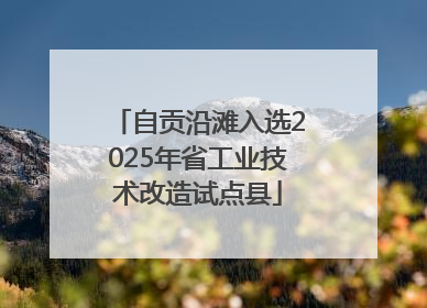 自贡沿滩入选2025年省工业技术改造试点县