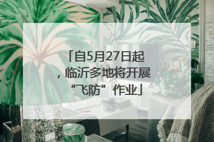 自5月27日起，临沂多地将开展“飞防”作业