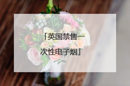英国禁售一次性电子烟