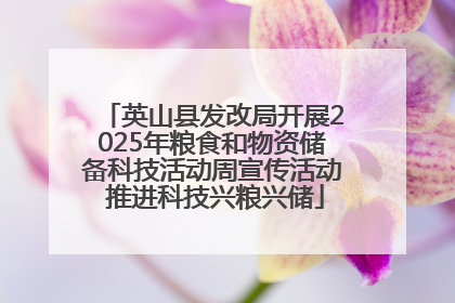英山县发改局开展2025年粮食和物资储备科技活动周宣传活动 推进科技兴粮兴储