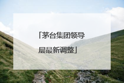 茅台集团领导层最新调整