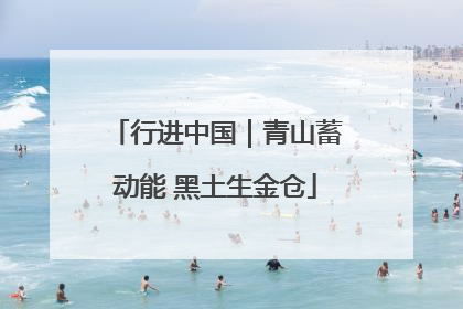 行进中国｜青山蓄动能 黑土生金仓