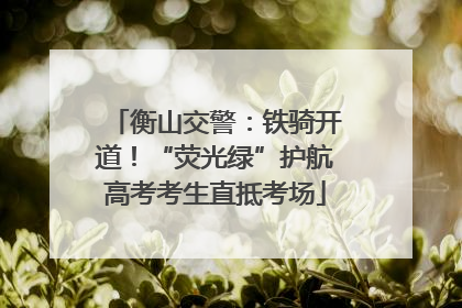 衡山交警：铁骑开道！“荧光绿”护航高考考生直抵考场