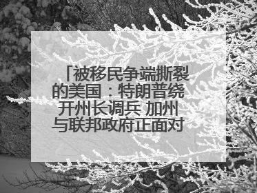 被移民争端撕裂的美国：特朗普绕开州长调兵 加州与联邦政府正面对抗丨封面头条