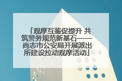 观摩互鉴促提升 共筑警务规范新基石——尚志市公安局开展派出所建设拉动观摩活动