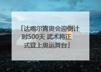达喀尔青奥会迎倒计时500天 武术将正式登上奥运舞台