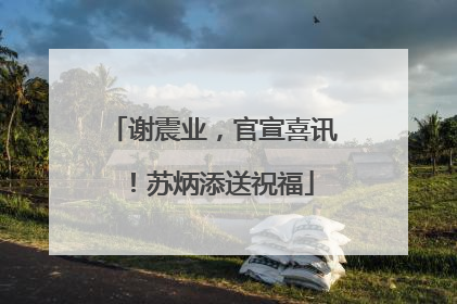谢震业，官宣喜讯！苏炳添送祝福