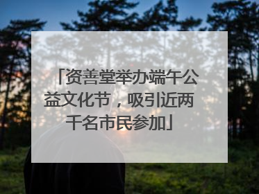 资善堂举办端午公益文化节，吸引近两千名市民参加