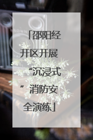 邵阳经开区开展“沉浸式”消防安全演练