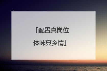 配置真岗位 体味真乡情