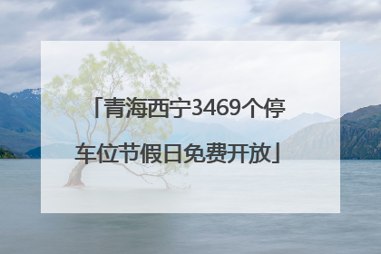 青海西宁3469个停车位节假日免费开放