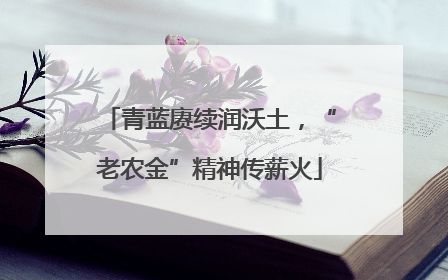 青蓝赓续润沃土，“老农金”精神传薪火