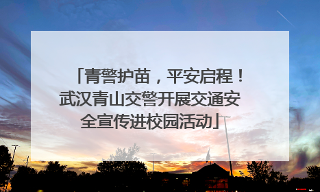 青警护苗，平安启程！武汉青山交警开展交通安全宣传进校园活动