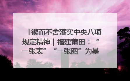 锲而不舍落实中央八项规定精神｜福建莆田：“一张表”“一张图”为基层减轻“数字负担”