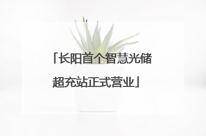 长阳首个智慧光储超充站正式营业
