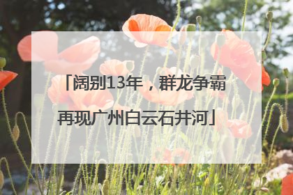 阔别13年，群龙争霸再现广州白云石井河