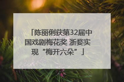 陈丽俐获第32届中国戏剧梅花奖 浙婺实现“梅开六朵”