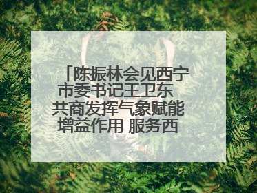 陈振林会见西宁市委书记王卫东 共商发挥气象赋能增益作用 服务西宁经济社会高质量发展