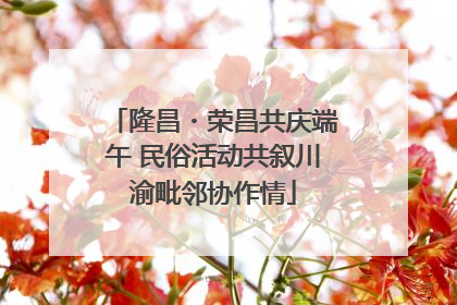 隆昌・荣昌共庆端午 民俗活动共叙川渝毗邻协作情
