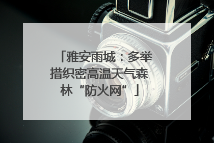 雅安雨城：多举措织密高温天气森林“防火网”