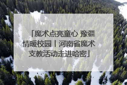 魔术点亮童心 豫疆情暖校园丨河南省魔术支教活动走进哈密