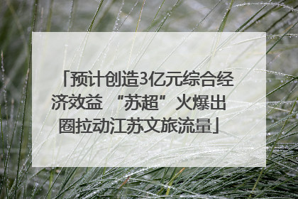 预计创造3亿元综合经济效益 “苏超”火爆出圈拉动江苏文旅流量