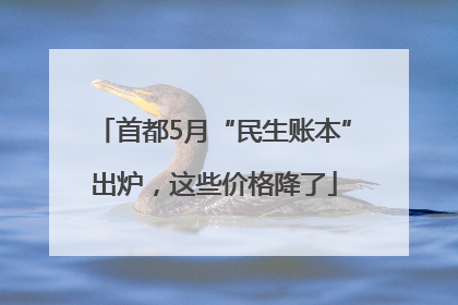 首都5月“民生账本”出炉，这些价格降了