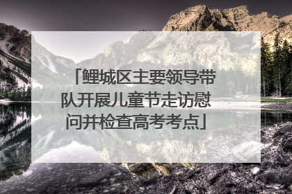 鲤城区主要领导带队开展儿童节走访慰问并检查高考考点