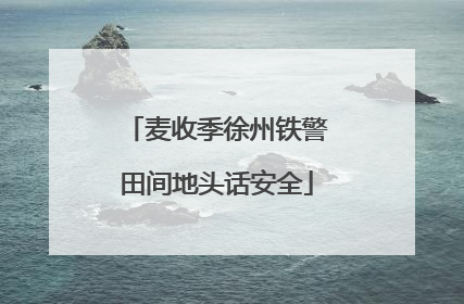麦收季徐州铁警田间地头话安全